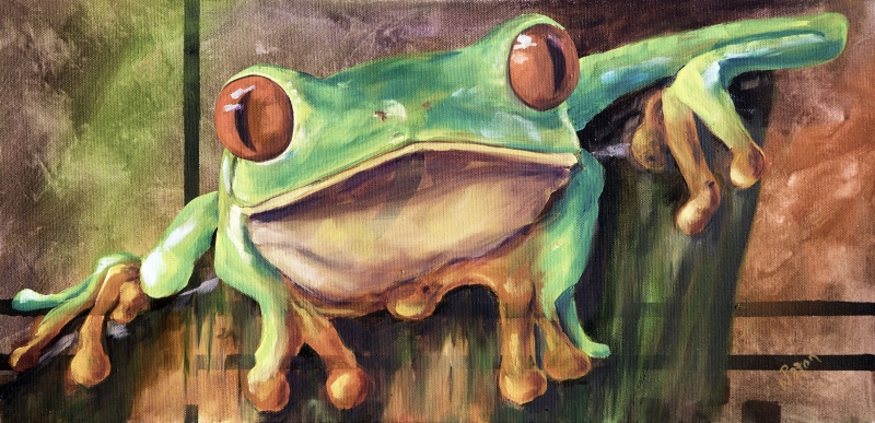 Undecided...He's on the Fence by artist Nancy Paton